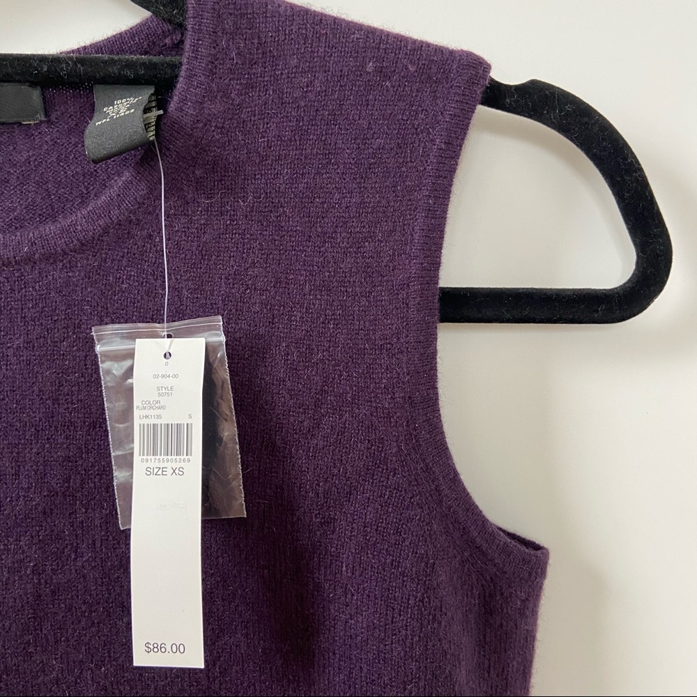 NWT Lord & Taylor Purple Cashmere Tank - Picture 5 of 6